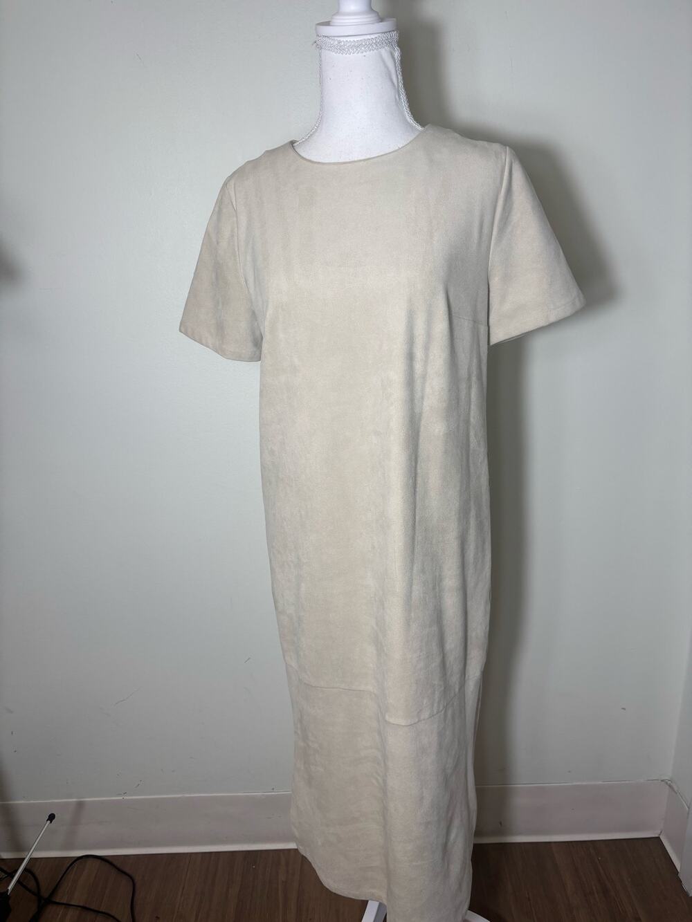 Marie Oliver Faux Suede Midi Dress Sz XS